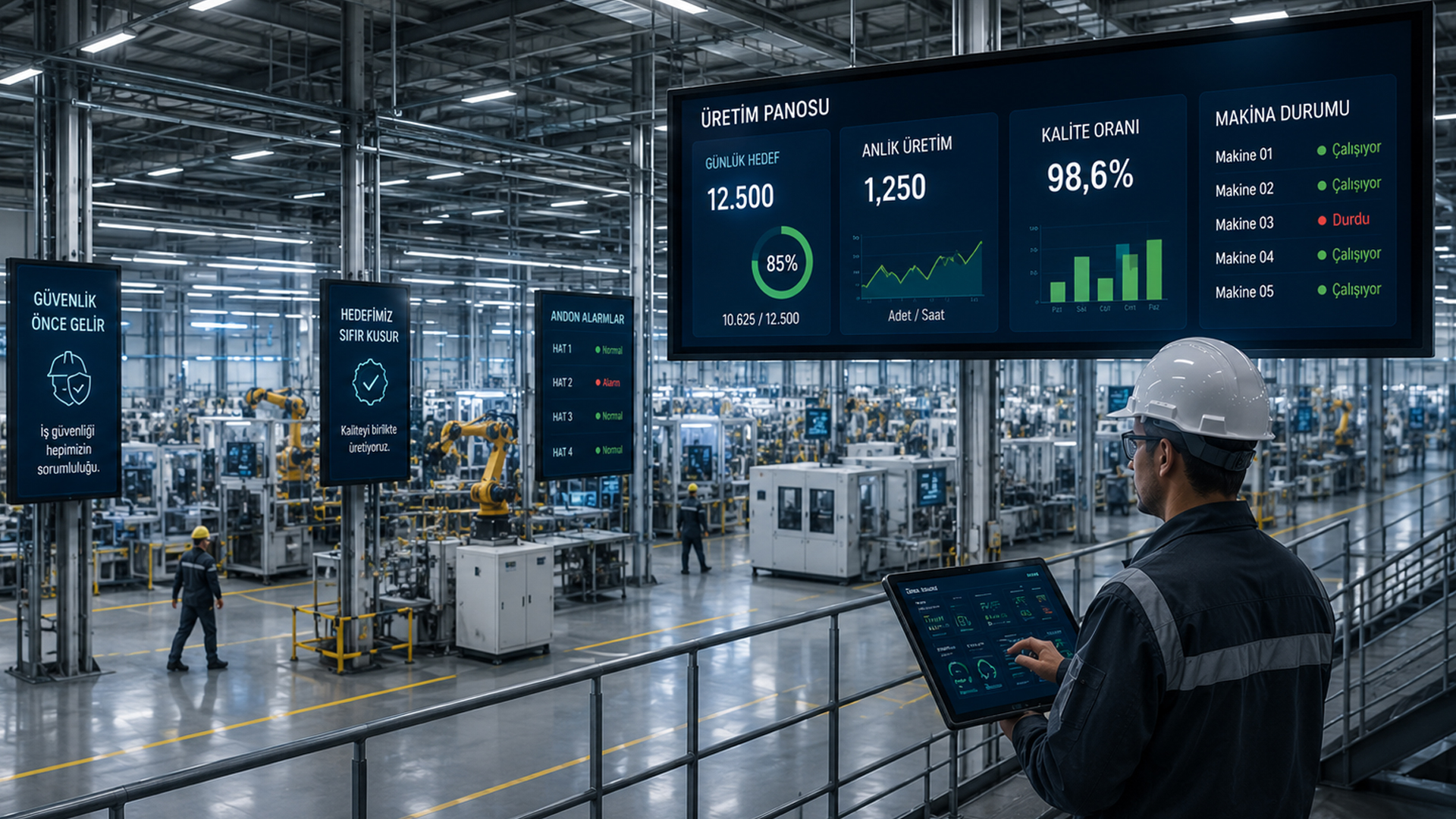 Üretim Operasyonlarını Dijitalleştiren Akıllı Fabrika Platformu